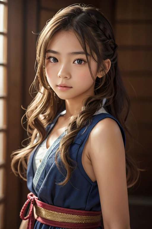  female middle school student,  Famous Japanese Idols,  fancy clothes in medieval European style , Flaxen long hair,  hair braided from the top of the head to the side, Thready hair,  Expressive Hair , Saggy eyes with eyesight ,  moist eyes, Light-pigmented eyes,  fair and very beautiful skin , Model body type, Feminine, beautiful physical beauty ,  sleeveless, A cute accessory for the upper arm, masterpiece, Accurate,   anatomically correct, 最高quality,  number々Awarded,    High Resolution Model  ,   high detail, 高quality, quality,  retina,   very detailed  ,   textured skin,  Ultra-fine, RAW photo