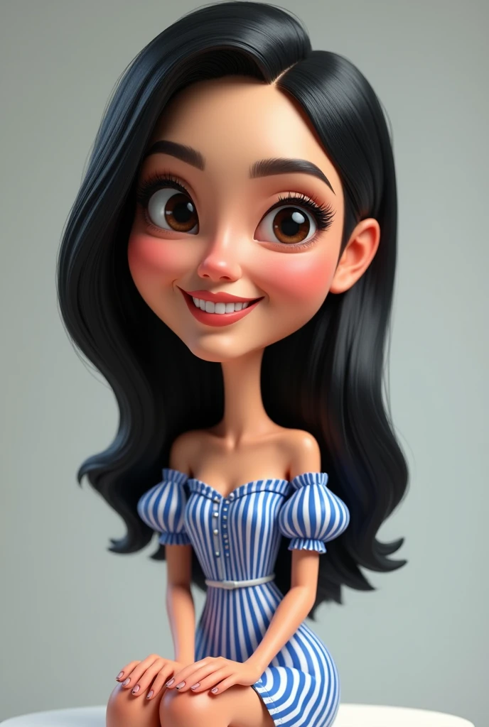 Baby girl cute chibi style, Fashion Style 2023, Stylish Theme, linda, expressive, glad, beautiful smile, beautiful straight hair, professional model, Cute poses, bionde, blue eyes, vivid color, bionde hair