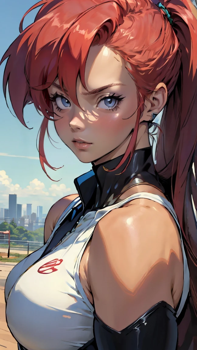 ((masterpiece, Best Quality; 1.3)),  Great Quality , beautiful details,  very detailed , Ultra-fine, 16k, Exquisite,  absurd,  Kampala, Beautiful background,  detailed background ,  beautiful eyes, Beautiful Skin,  anime style, (1 female, Alone), ( Dirty Pair&#39; Kay is blasting down the freeway on a red Harley bike.), (Kei from  Dirty Pair rides a motorcycle),  Dirty Pair&#39;Kei is、She is wearing a white high waist outfit, Kei from  Dirty Pair is running wild on his bike,  clevis, Redhead beauty, Swinging Hair,   white uniform , Wear a costume, Skimpy, (Center of chest:1.2), 覆われたHuge乳首, ( muscular body flowing through a bowl: 1.2),  abs,  six pack , Oblique muscles, Muscular biceps, Hamstrings,  slim waist, Thin thighs, gap, Show your belly, skinny, Small waist,  CYBERPUNK CITY BACKGROUND BREAK GREEN HEADBAND , EMERALD GREEN HEADBANG , Completely naked, ( lie on your back on the bed:1.2), View from above,  Curvy Body ,  sparkling and charming blue eyes   , Very beautiful and cute,  Breasts big enough to pop out of my body , 3cmの美しい pink hard erect nipples,   Thin Waist ,  big round ass  ,   Has an attractive body line that everyone admires ,  Completely naked, Completely naked,   anatomically correct,   best quality  ,  capture the cutest moments  , Exposing her breasts、 Show off your chest ，Huge ，Huge breasts， Show off your chest , Exposing her breasts、Huge breasts,  I have thick tips , Long dick,  I have thick tips , Long dick,  Completely naked,   anatomically correct,  lots of semen are coming out of my tips ,  lots of semen are coming out of my tips ,  lots of semen are coming out of my tips , 先端から大量の I have thick tips , Long dick,  I'm rocking my penis with my hands ,  I'm rocking my penis with my hands ,  I'm rocking my penis with my hands ,   Extra Thick Chin has a wide crotch inside ,   Super Thick Plug in a Suit has a pussy in it ,  anatomically correct, Completely naked, ( Completely naked),  anatomically correct, perfect and total nudity,