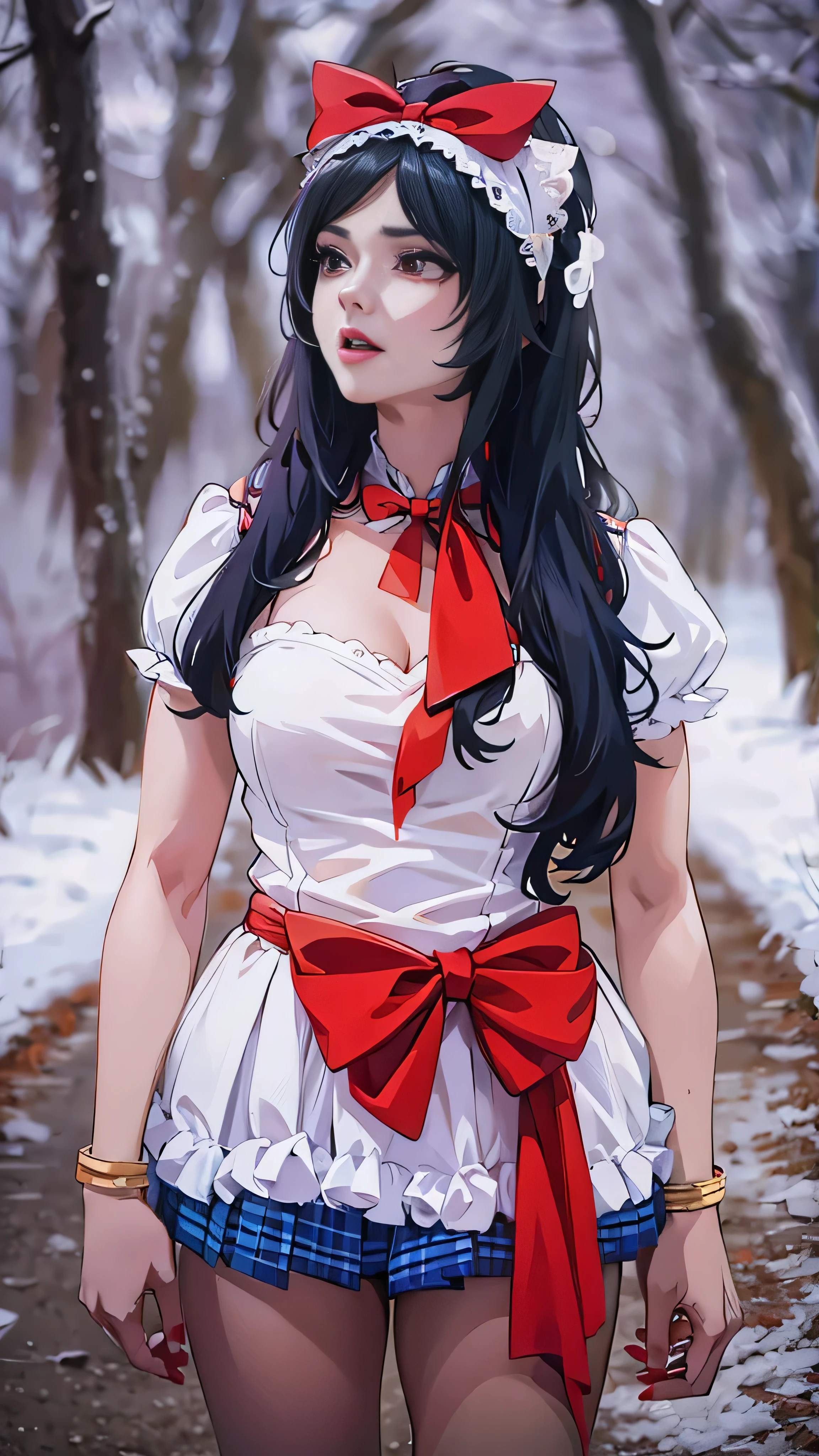 Red Bow, Snow White Dressed as Snow White , Beautiful Queen,  Realistic Cosplay ,  Marceline from Adventure Time,  Anime Girl Cosplay , 4K HD Snow White Hair ,  Beautiful Vampire Queen , d & D Snow White as a Fighter ,