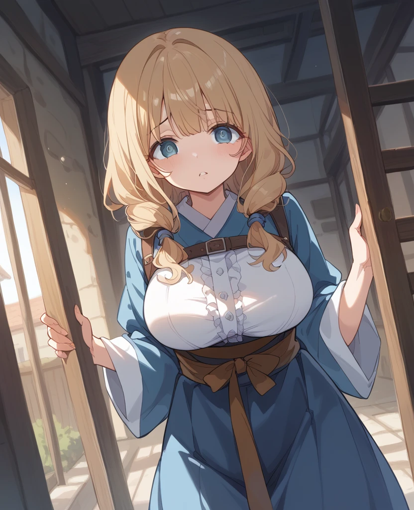 Medieval period、 fantasy、Big Breasts、 slave、犯罪 slave、Jail、prison、Cute girl、 tattered clothes 、Town Girl's Clothes 、Dirty Skin、Wobbly hair、 Japanese anime style、 expression of despair 、Lightless Eyes、Rape Eyes、Dark impression、