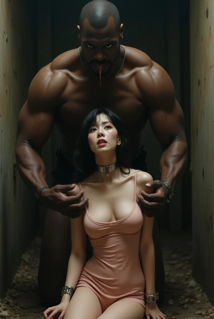 (korean:1.3) girl, <lora:l_dzd_dearbd_sd_64_32:0.6> dazed expression, messy hair, blowjob, oral, fellatio, irrumatio, (penis:1.1), testicles, pubic hair, <lora:Maske's Balls Deep Deepthroat LoRA:0.85> (all the way to the base:1.1), deepthroat, solo focus, (extreme close-up:1.1), dark scene, dramatic lighting, <lora:add_detail:0.3> <lora:nighttime_v1:0.65> <lora:hairy_male_v1.7:0.7> <lora:fat_man_v5.4a:0.6>