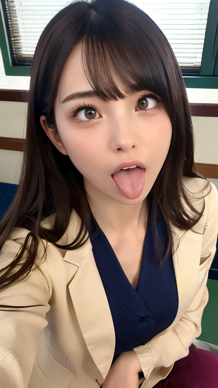 masterpiece、Best Quality、 super high resolution , super high image quality 、 realism、 photorealistic、High school girl, See-through blazer uniform、 Japanese, , ((Masturbation,激しいMasturbation、Playing with the crotch))、 (beautiful:1.3), (Young Meat:1.2), one piece,, Definition of very fine particles, Symmetrical eyes:1.3, tight, iris, Upper teeth,In the classroom、Naked、Full nudity、(( smartly constructed ))、 portrait、 octane rendering、8k、超A high resolution 、Intricate decorative details、More about Japan、 Extremely Complex Details、Realistic textured face and skin、 on the tongue、Realistic Face、Realistic eyes、