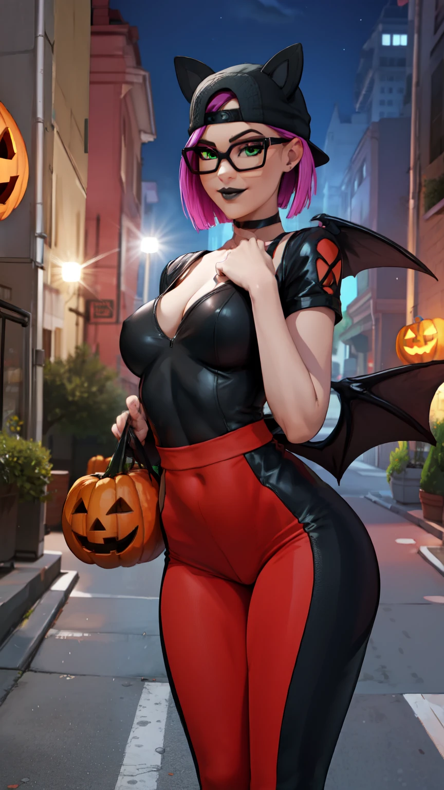 (best artwork ever), (16k Resolution), (ultra-detailed, dynamic 16k textures), (micro-details), (expert details), (candid film still), (a cartoon character in a black dress and pink hair, standing in the woods, league of legends character art, ghosts in the background, inspired by Anne Stokes, wearing a black bodysuit, halloween, inspired by Bruce Timm, mobile legends, gamers magazine cover), (background ink splash effect), (realistic rain effect), (stormy weather), (perfect), (rule of thirds), (golden ratio composition),(aesthetic appeal),(artistic composition),