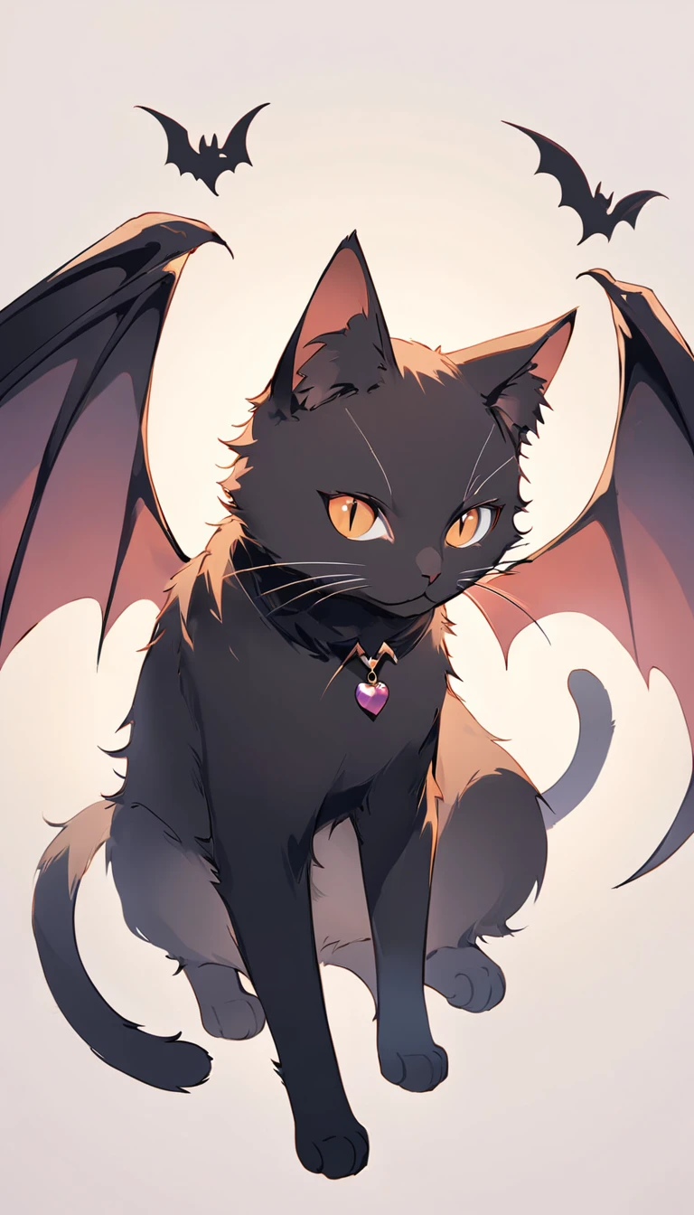 Cat with bat wings