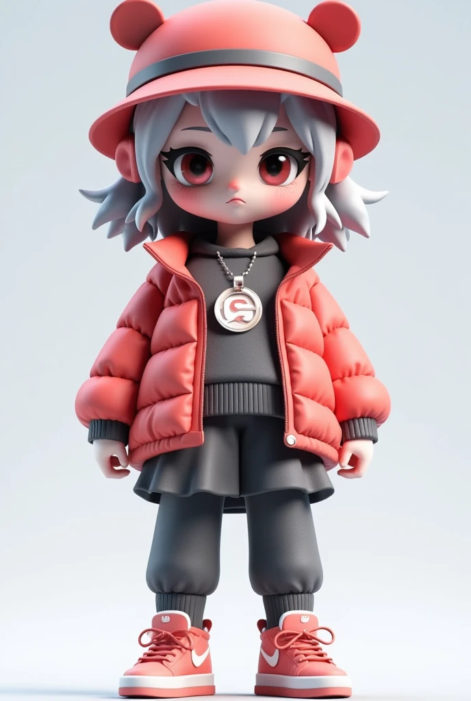 (masterpiece,  has the best quality:1.2), 1 Girl,Fashion，hat，Cute 3D ， model figure，cool，  unique，Chibi doll