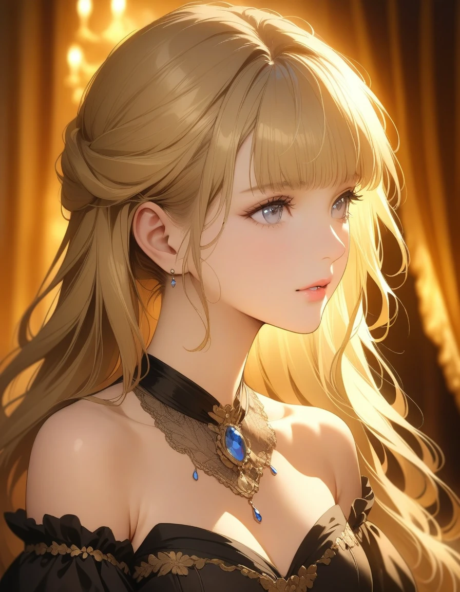 ((masterpiece)),(((best quality))),((ultra-detailed)),((illustration)),((disheveled hair)),((frills)),(1 girl),(solo), (highres,masterpiece:1.2),(realistic:1.37)A portrait of a French aristocrat girl in the 18th century with unparalleled beauty. She has mesmerizing grey eyes and delicate rosy lips. The portrait is meticulously detailed, capturing every subtle nuance of her features. She is adorned in an exquisite silk gown, embellished with intricate lace and delicate embroidery. The painting showcases the opulence of the era, with lush velvet curtains and gilded furniture in the background. The lighting is soft and diffused, accentuating the girl's ethereal beauty. The colors are vibrant and rich, creating a captivating visual experience. The portrait is created in the style of classical portraiture, reminiscent of the works of renowned artists from the era. It exudes elegance, grace, and sophistication., blonde_hair, grey_eyes