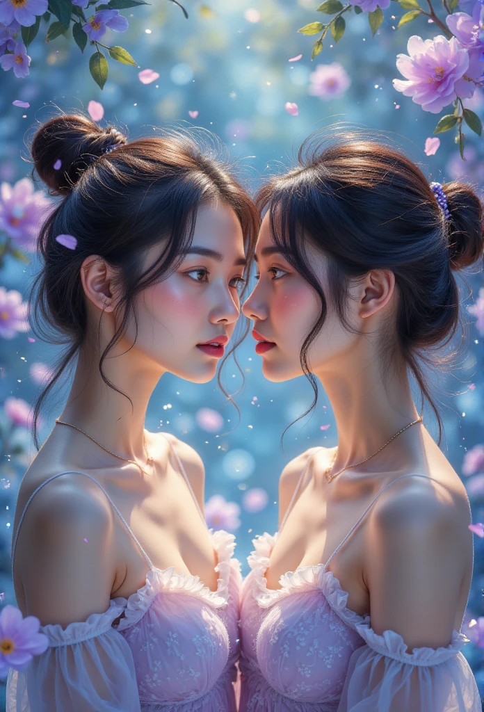 GGGJAAA，色彩鲜艳of美丽女孩: 2 girls, 凌乱of头发, painting, Soft skin，Pretty face, 蓝色of、of, Add lilacs and violets, light red additions, Intricate details, Water Splashing Festival pictures, 8K resolution, masterpiece, 可爱of脸,Artstation digital painting smooth black ink flow: 8K resolution photo实用of masterpiece: Intricately detailed fluid watercolor painting: author：John Baptiste Monger: calligraphy: acrylic fiber: Watercolor Art, Professional Photography, Natural Light, Volumetric Light Minimalist Photo Illustration: Produced by Marton bobzert:, Complex, 优雅of, 扩张of, fantasy, curls,  vibrant ,  Best Quality Details , 实用of, HD,  High Quality Texture , 史诗般of灯光, Movie Stills, 8K, 柔和of灯光,  anime style, 精湛of扑克牌边框, Random Colorful Art, painting, 蓝色of、, Add lilacs and violets, light red additions, Intricate details, Water Splashing Festival pictures, 8K resolution, masterpiece, Artstation digital painting smooth black ink flow: 8K resolution photo实用of masterpiece: Intricately detailed fluid watercolor painting: author：John Baptiste Monger: calligraphy: acrylic fiber: Watercolor Art, Professional Photography, Natural Light, Volumetric Light Minimalist Photo Illustration: Produced by Marton bobzert:, Complex, 优雅of, 扩张of, fantasy,  vibrant 
