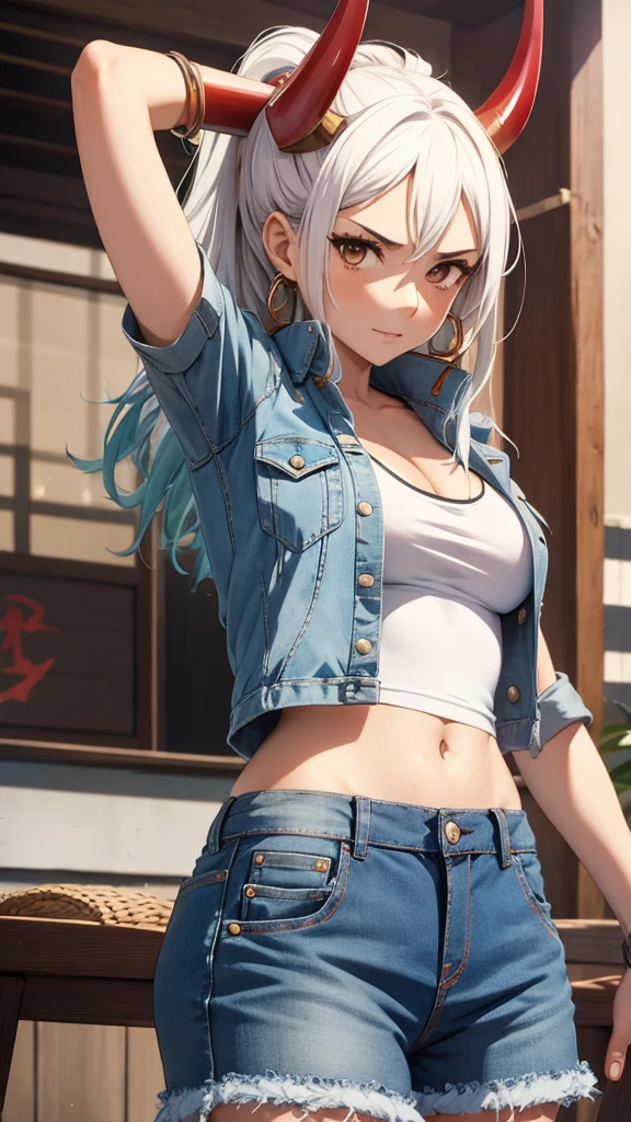 Yamato, sexy, denim shorts, 