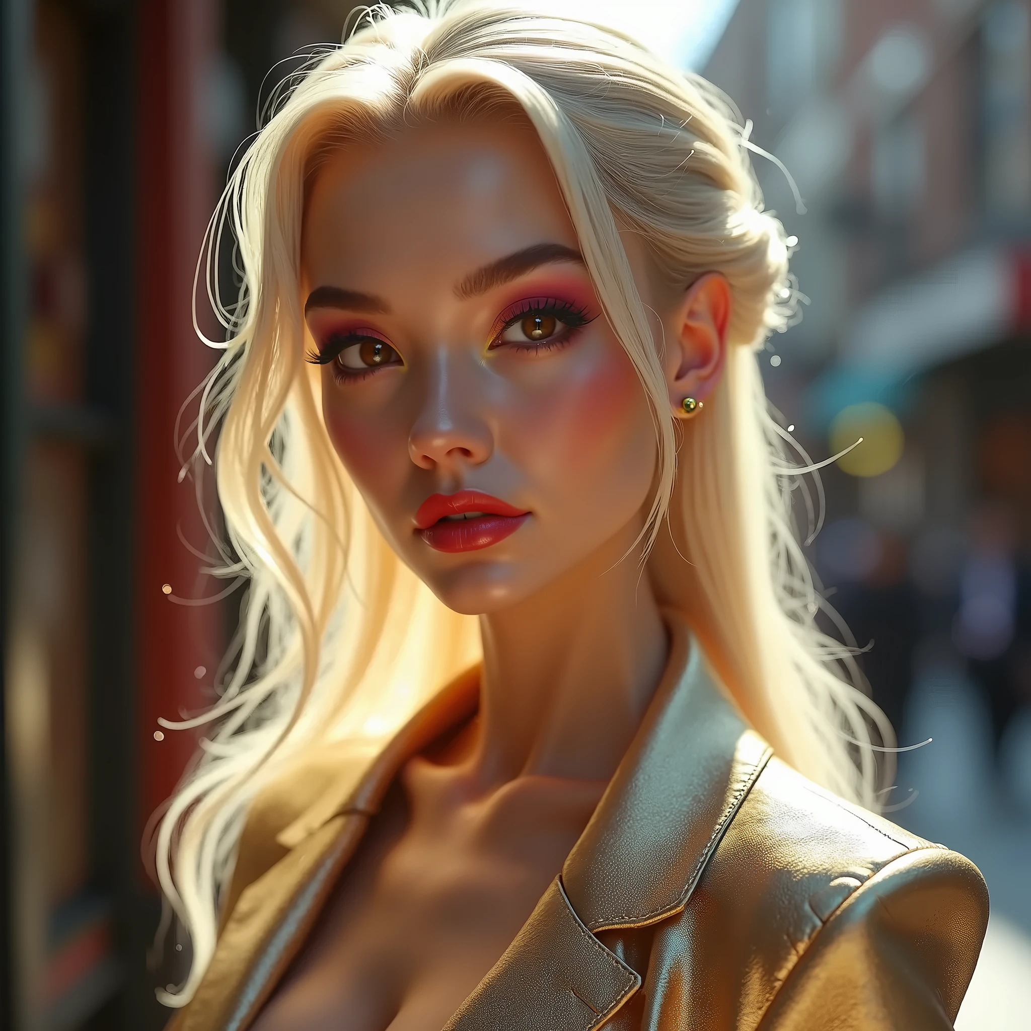a beautiful busty long blonde brunette black red hair Asian African oriental Hispanic German Greek russian woman wearing micro shorts, topless, highly detailed portrait, photorealistic, 8k, best quality, detailed eyes, nose, lips, long eyelashes, gorgeous facial features, flawless skin, dynamic pose, cinematic lighting, dramatic shadows, vibrant colors, fantasy art style