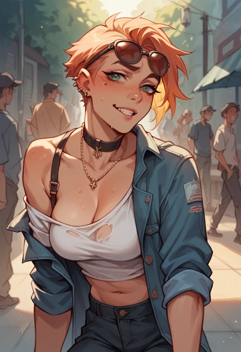 prostitute being fucked by several