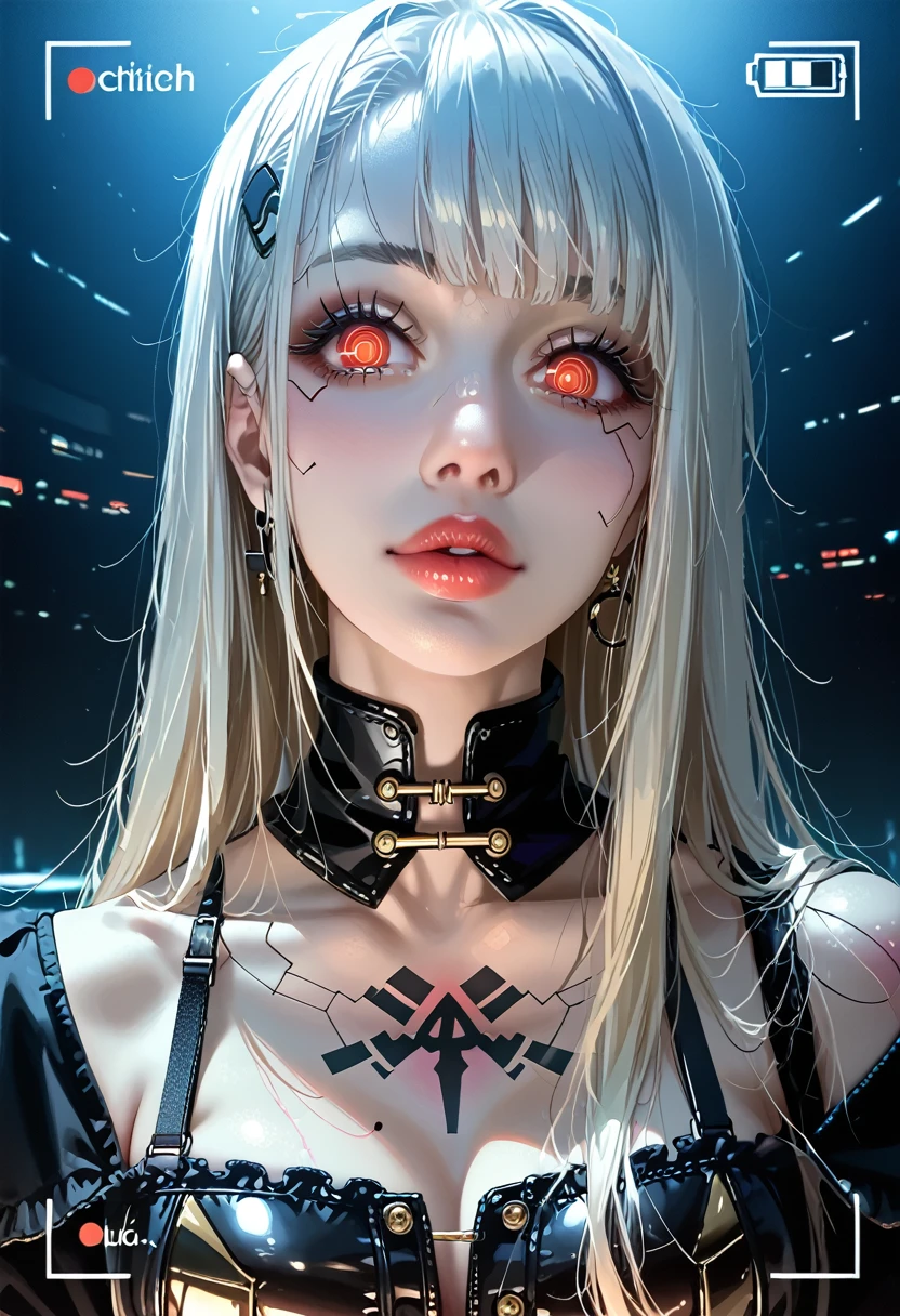 A gothic woman with horrifying glowing red eyes wearing golden clothes is the main subject of the artwork. The woman's eyes are extremely detailed, capturing the intense glow with precision. Her clothes are made of gold material, giving them a luxurious and majestic appearance. The artwork is inspired by cyberpunk anime, combining futuristic elements with a dark and mysterious atmosphere. The style is characterized by vibrant colors and intricate details that bring the image to life. The studio lighting enhances the dramatic effect, casting shadows and highlighting the woman's features. The image is of the highest quality, with a resolution of 4k, 8k, or even higher. It showcases the artist's mastery and attention to detail, making it a masterpiece. The realism of the artwork is emphasized, creating a lifelike representation of the gothic woman. The colors in the artwork are vivid and eye-catching. They contribute to the overall aesthetic and mood of the image, adding depth and contrast to the composition. The color palette is carefully chosen to enhance the cyberpunk theme and create a visually stunning experience. The lighting in the artwork is carefully designed to emphasize the woman's presence and create a sense of drama. The studio lighting setup ensures that every detail is visible and enhances the overall atmosphere of the image. It adds depth and dimension to the artwork, creating a captivating visual experience. With these elements combined, the resulting artwork is a stunning representation of a gothic woman in a cyberpunk anime style. The ultra-detailed depiction, vivid colors, realistic rendering, and high image quality make it a true masterpiece. It captures the viewer's attention and immerses them in a dark and captivating world.