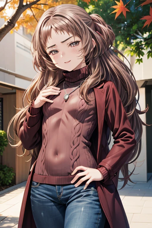  Girl posing for a photo , animeのかわいい女の子, (( one girl shaking her hips)), ((:1.3)), ((cute:1.3)), 
break 

miewz, (({red|black|brown}Long Coat :1.2)) + (( White High Neck Knit Sweater :1.2)) + ((Blue denim long skirt )), ((blackいハイヒール)), 
((Silver Necklace)), 
break 

#((Blonde:1.2)), ((slicked back hair:1.4)), (( twin tails) : ( Short Hair) + ( voluminous hair) + (Outward-curling hair) + (Curly hair) + (Tied up with white ribbon)), 
#(Droopy eyes:1.4), (Big Eyes:1.4), ( blue eyes ), 
((Small breasts)), 
break 

((noon, autumn leaves, Gongsun Tree Avenue )), 
(( big smile:1.2)), 
(( posing reaching out to the camera)), 
((Angle from the front)), (( character focus )), (( cowboy shot)), 
break 

( Slim Body ), (Symmetrical facial features), 
(Detailed Hair), (Beautiful Hair), ( shiny hair ), 
(double eyelid), ( long eyelashes), (Thin eyebrows), 
( Sparkling Eyes), (Detailed eyes), ( beautiful eyes), ( perfect eyes), (Shining Eyes),  
((Human Ear)), 
(Beautiful Nose), (Thin Nose), 
(Glossy lips), (Beautiful Lips), (Thick lips), 
(Detailed skin), (Fine skin), (Beautiful Skin), (Oily skin),  
break 

(((Best Quality)), ((masterpiece:1.3)), (( very detailed ))), (( super high resolution )), ((16k)), ((1080P)), ((Full HD)), 
(  anatomically correct), ((Realistic)), (3DCG), ((Oil)), 
((anime)), ((photorealistic)), (CG illustration), ( RAW Photos), 
