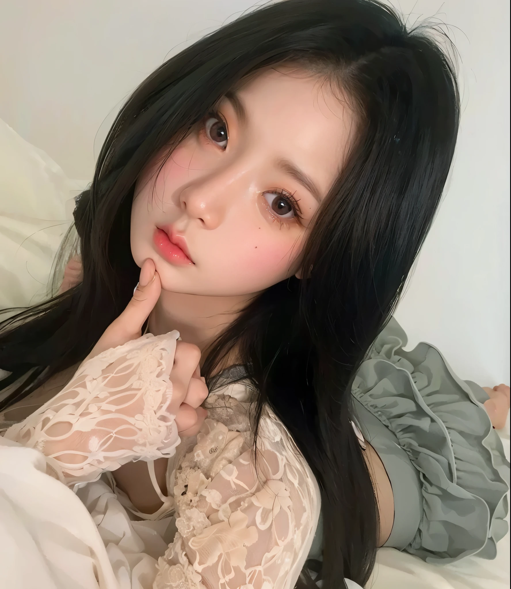 Jeon heejin - wrist lips,  big lips, doll eyes, big eyes 