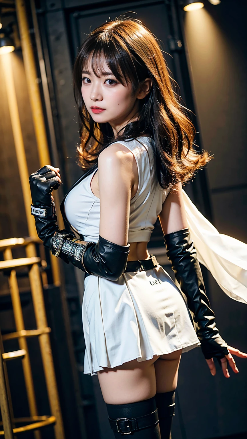 (Detailed CG Unity 8K wallpaper, masterpiece, best quality), (Exquisite light and shadow, Very dramatic picture, Lens Effects), (Sailor Moon: 1.1), Double tail, blue eyes, White gloves, mini skirt, Dynamic poses), (Excellent details, Excellent lighting, Wide Angle), (Great rendering and great rendering),