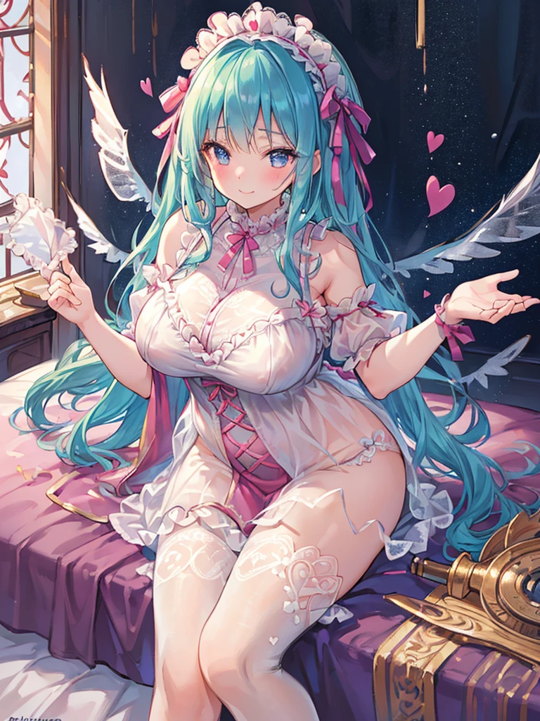 masterpiece, best quality, large breasts, blue eyes, forehead bangs, blue hair, long hair, embarrassed, with angelic wings, (angelic halos:1.2), in a heavenly paradise. flowing white gowns with golden accents and delicate, multiple girls, (1boy:1.2), (pov:1.2), (sex:1.2), (3girls:1.2), (cowgirl position:1.3), (girl on top:1.2), (straddling:1.2), (nsfw:1.2)