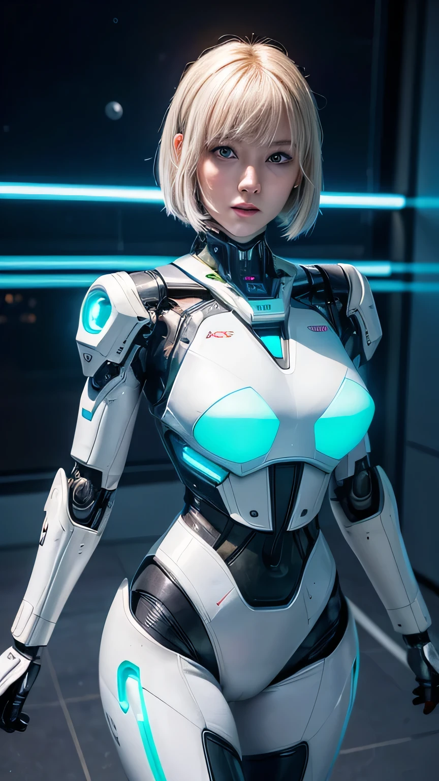((masutepiece)), ((top-quality), high quarity、ultra-definition, (Realistic), ((well proportioned face))、fulcolor 、(scientific fiction)、(独奏)、Beautiful robot woman、Combat Robots、((Perfect robot joint))、(((Large Computer Parts)))、(Electronic substrate)、(((machine components)))、(White porcelain mechanical armor)、(Oval curvaceous face)、(almond shape eyes)、thin mouth、deadpan、((Perfectly shaped machine hand))、(Outside the city)、Perfect robot legs、Sit up