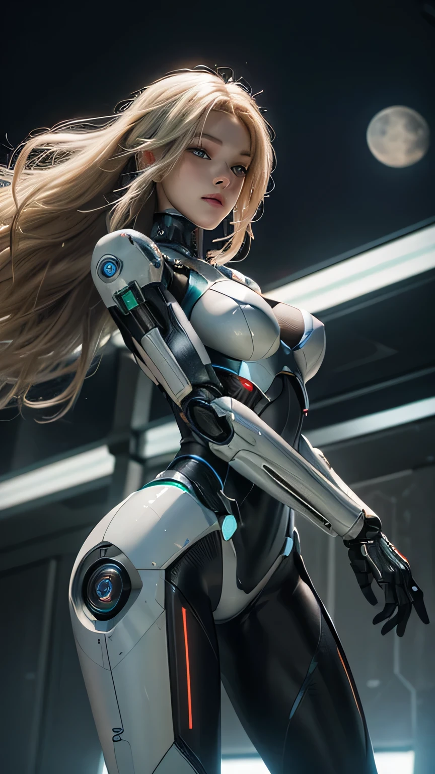 ((NSFW:1.7、realisitic)),((top-quality)), ((masterpiece)), ((realisitic)), ((twintails hairstyle)),((a blond)),(detaileds), (Photorealsitic:1.5), Future Girl, japanes,(very slender body), (Pink Bodysuit), A smile,14years,Height 143cm,lights on armor, Cybernetic Headwear, Exposure of the abdomen,Looking at the camera, dynamicposes, scientific fiction, nffsw, Ray traching, NVIDIA RTX, Hyper-Resolution, Unreal 5, Sub-surface scattering, PBR Texturing, post processed, Anisotropy Filtering, depth of fields, Maximum clarity and sharpness, thirds rule、8K Raw、(Luminescent particles:1.4)、(extremely details CG、Unity 8k Wallpapers、。.。.。.。.3D、lighting like a movie、lensflare)、Reflectors、foco nítido、Cyberpunk Art、Cyberpunk architecture、
