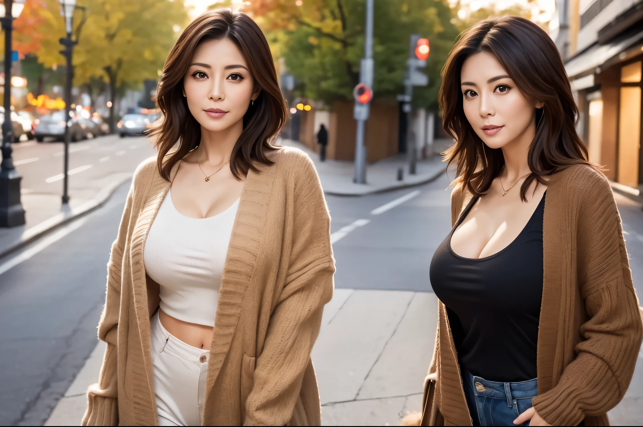 ((((Wearing a very loose chest sweater、Very cute extreme exhibitionist girl walking in beautiful park))), ((90 year old man in tuxedo behind puts his hand on her waist)), (Huge boobs:1.3), (short wavy hair), ((((No panties, Braless)))), ((cleavage, Exposed breasts, Exposed crotch, Exposed under, exposed lower abdomen, exhibitionism, exposed shaved pubic hair, obscenity))), (Abs, Perfect body, hyperdetailed face, Detailed lips, Fine eyes, Double eyelids, Detailed eyes, Realistic eyes, Beautiful detailed eyes, ), (Seductive), (Best Quality, 8K, 32K, masutepiece, nffsw:1.3), ((agitation:1.4)), (Photorealistic:1.4), Raw photo, (perfect body type), (slim:1.3), Dynamic Pose, (((Full-figured :0.9))), Solo, drooping chest, deep-shadows, Unobtrusive, Cold Light 12000K, Beautiful detailed sky, detailed Tokyo street, Highly detailed face and skin texture, (Realistic skin), 超A high resolution, A hyper-realistic, Highly detailed, (Seductive), ((agitation:1.4)), (((exhibitionism))).