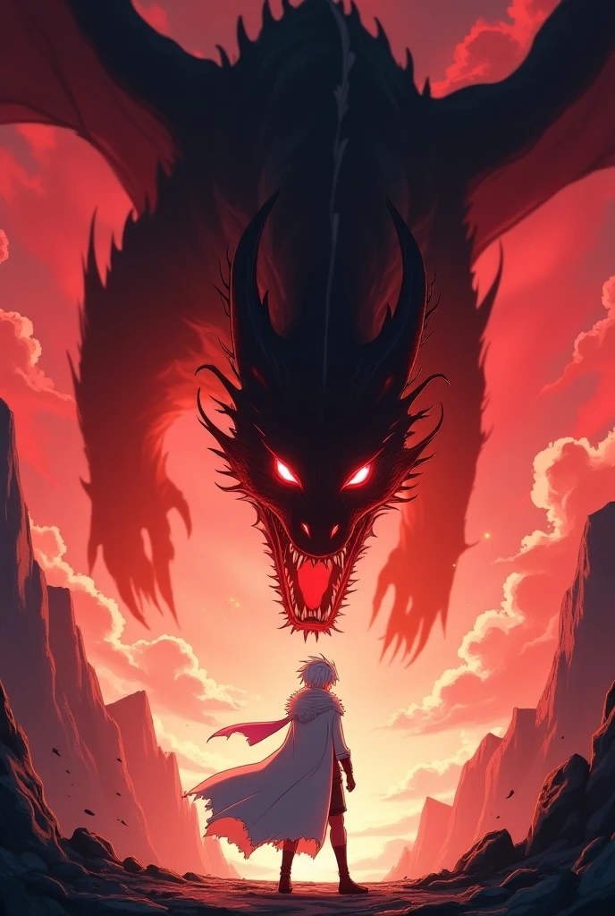 Write a scene from the classic Japanese story of a red demon surprising a woman on an old bridge.。The demon is completely covered in tattered white cloth.。Only the face is visible through the fabric.。It has sharp eyes and sharp claws.、Orientation is landscape。