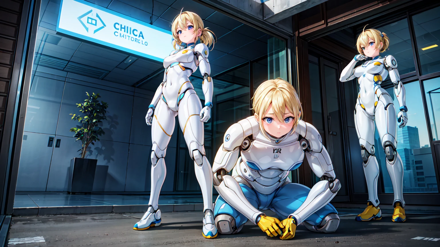  There is a woman in a robot costume posing next to an old building., Beautiful white half-cyborg girl, cute Chica cyborg, Hermosa Chica cyborg, Perfect robot girl, Chica cyborg, Young cyborg lady, beautiful female robot, Beautiful robot woman, Chica cyborg, perfect cyborg woman, Porcelain Cyborg, female robot, Beautiful image of cyborg 