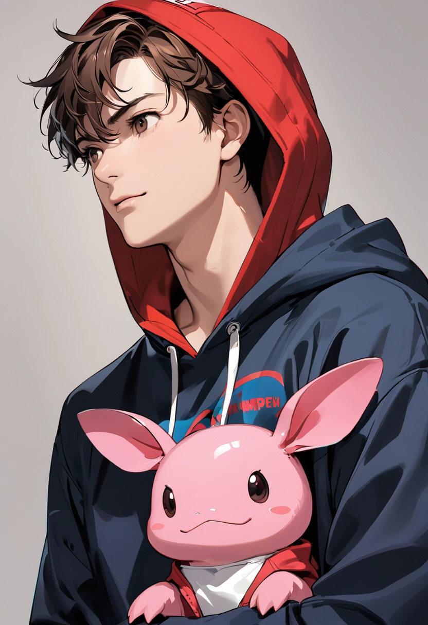 (masterpiece, best quality),easy peasy super dooper axolotl hoodie peter parker