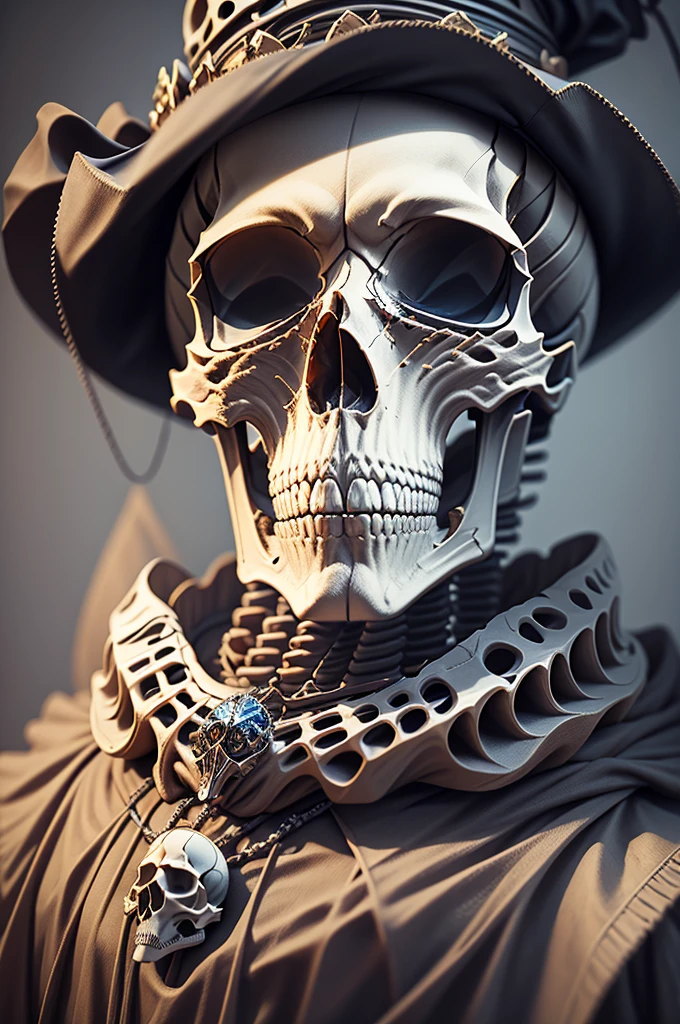 masterpiece，（ best quality ），Skeleton Head，skull close-up ,  fantasy skull ， crystal textured skull