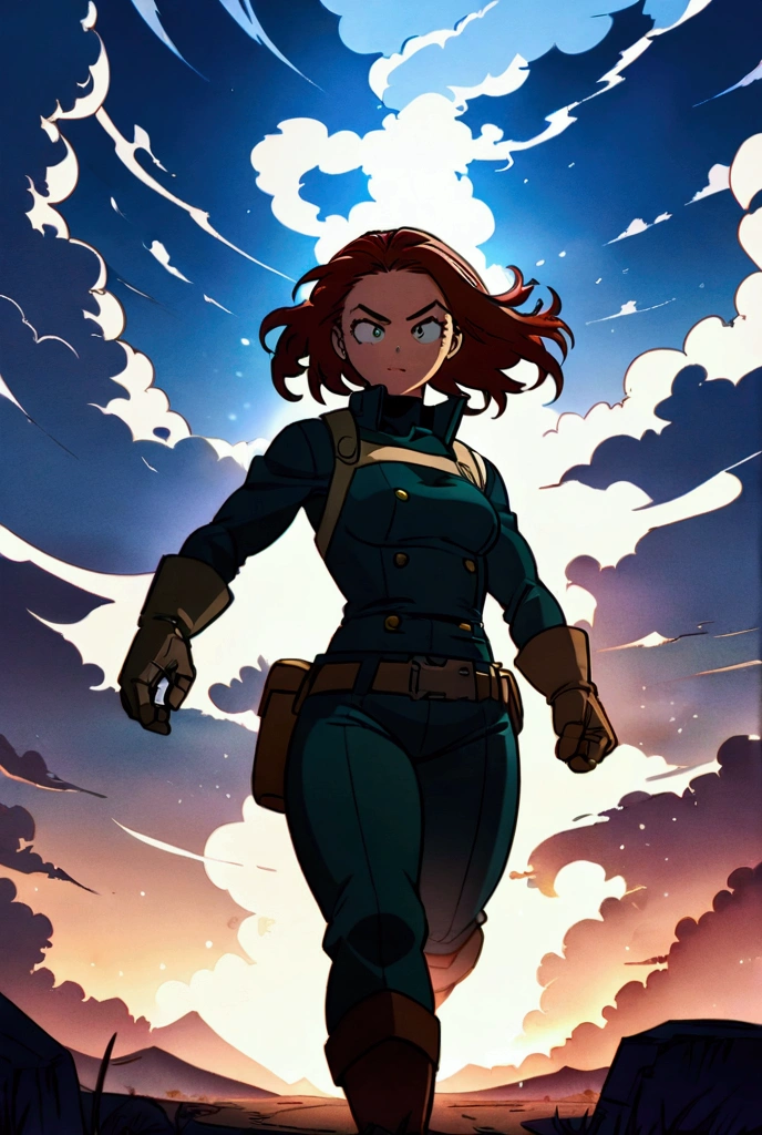 Piper Wright from fallout as My Hero Academia character. Anime style.