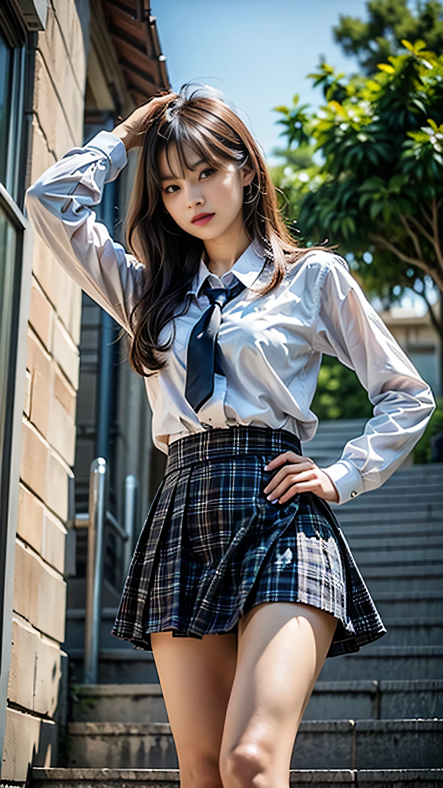 ((smile))、Confused、RAW Photos、(((The ultimate portrait masterpiece)))、((The cutest girl in the world))、1 Girl、12 years old、Japanese、Cute Face、((Silky Hair))、(A high ponytail tied with a ribbon:1.4)、((Super huge breasts:1.1))、((Eyes that shine like jewels))、Glowing Skin、(young woman;It consists of a transparent white shirt, Thin ribbon, blazer, Breathable check pattern pleated skirt.:1.5)、Winter clothes、(Uniforms made from high quality materials, Breathable fabric:1.4)、Ultra-detailed uniforms、(She shyly pulls up her skirt:1)、(Breathable lace panties visible.:1.3)、((Crotch from the front))、Skirt fluttering in the wind、eyeliner、Beautiful Bangs、Hair between the eyes、((solve、High resolution))、Detailed Background、8 Quad HD、Digital SLR、Soft Light、high solve、Film Grain、Fujifilm XT3、Shallow depth of field、自然なSoft Light、Tight waist,(hour々Under the skirt:30%),(Pumping the nipples:20% Or vaginal line pump:20%),(Get wet from heavy snow:50% Or get wet in heavy rain:50%),makeup, 
corset, 
necktie, 
ballgag, 
skirt, 
leather harness, 
silk stockings, 
diamond earrings, 
比基尼, 
Good, 
handbag, 
lingerie, 
garter belt, 
fur-trimmed jacket, 
fashionable, 
one-piece swimsuit, 
dress statue, 
lace, 
hair ornament, 
jewelry, 
black pantyhose, 
short jeans, 
lace trim, 
high heels, 
biker suit, 
black stockings, 
earrings, 
necklace, 
office lady, 
blouse, 
underwear, 
revealing clothes, 
panties, 
sundress, 
fox ears, 
thighhighs, 
pantyhose,facing viewer, 
outdoors, 
cowboy shot, 
bokeh, 
1girl, 
portrait, 
crowded street, 
独奏, 
night, 
classroom, 
looking at viewer, 
depth of field, 
sexy pose, 
Fujifilm XT3, 
absurdres, 
award winning photo, 
cityscape
masterpiece, 
HDR, 
8k resolution, 
photorealistic, 
RAW photo, 
highres, 
professional lighting, 
8k wallpaper, 
photon mapping, 
soft lighting, 
cinematic lumination, 
sharp focus, ,,(((You can see the beautiful shaved pussy without any restrictions:1.4))),
