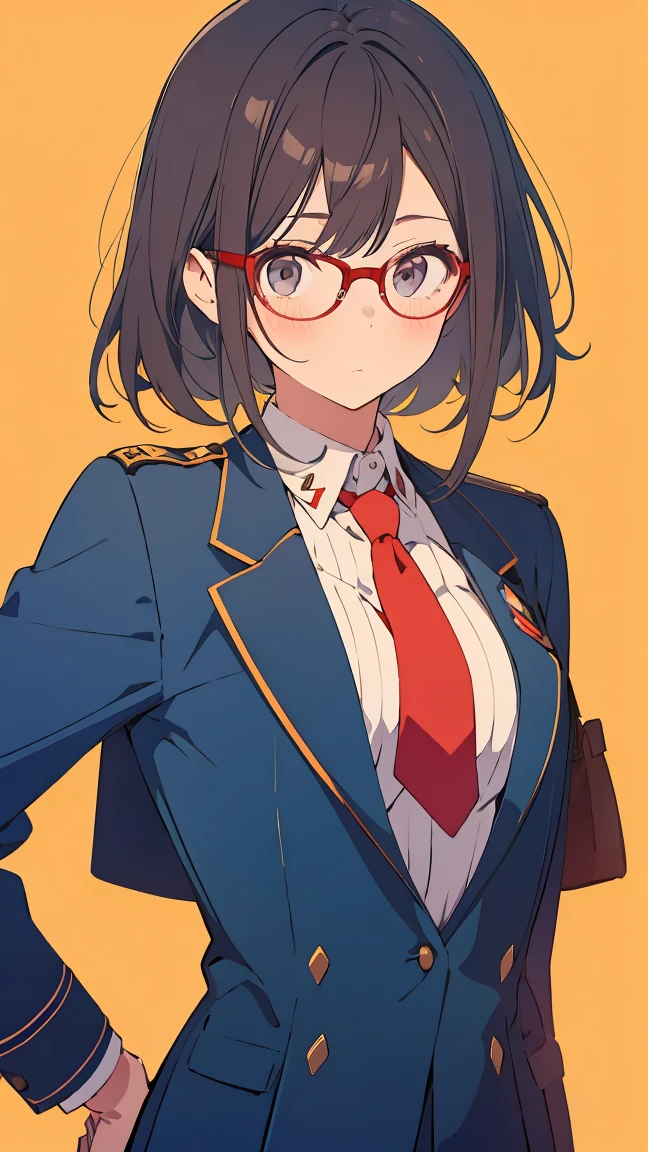 uniform、soldier、Glasses、Beauty、Cool