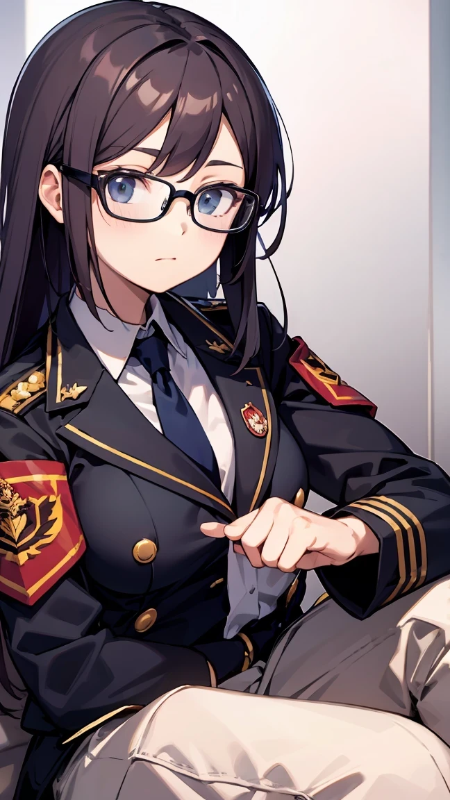 uniform、soldier、Glasses、Beauty、Cool