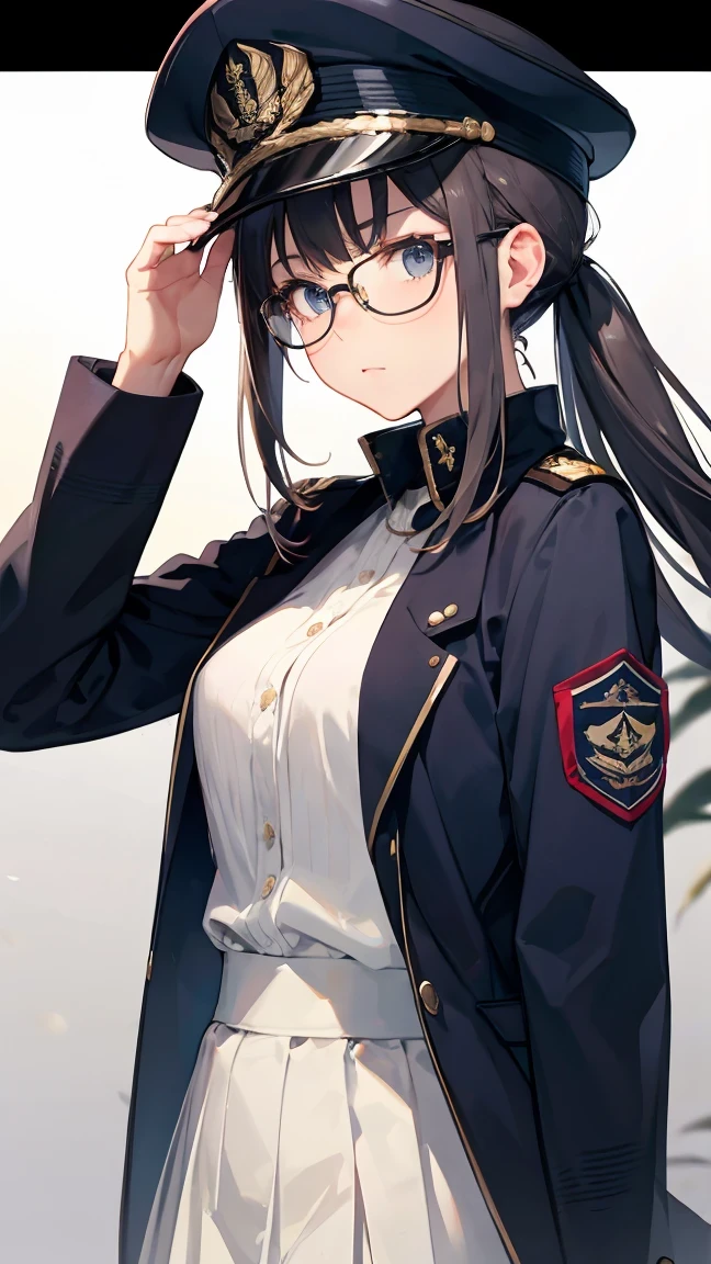 uniform、soldier、Glasses、Beauty、Cool、Major General of the Navy