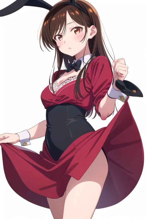 solo, 1girl, yunyun, smile, looking at viewer, waving, crown braid, hair ornament, hair bow, black leotard