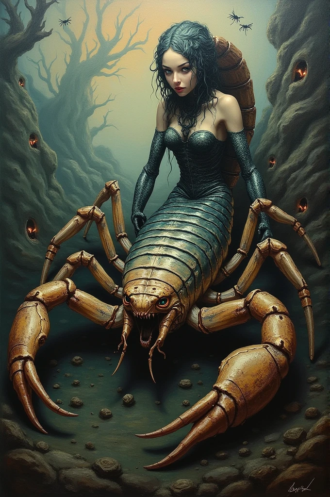 (best quality,4k,8k,highres,masterpiece:1.2), ultra-detailed, (realistic,photorealistic,photo-realistic:1.37),(Numerous award-winning masterpieces, incredibly detailed and textured, maximal resolution and clarity), (Hyper-realistic:1.4), a powerful female demonic creature from another dimension, scary creature, white Exoskeleton covered her entire body, (five too huge and long horns:1.5), (glowing eyes:1.7), (There are a lot of long sharp fangs in her face:1.4), clawed hands, dark shadowy aura, dramatic lighting, dark moody atmosphere, cinematic dramatic composition, masterpiece, hyper detailed, 8K, photorealistic, her limbs are thin and long, a lot of arachnid legs, A strange monster no one has ever seen before, insect-like limbs, (blue fractal patterns on her skin:1.6), (She has a long tail like a scorpion:1.5) (She has long extra arms:1.6), (her skin is covered in blue leopard prints:1.5), Various parts of her body are bioluminescent, Wraith, translucent skin, hyper detailed face, eight eyes like a spider,