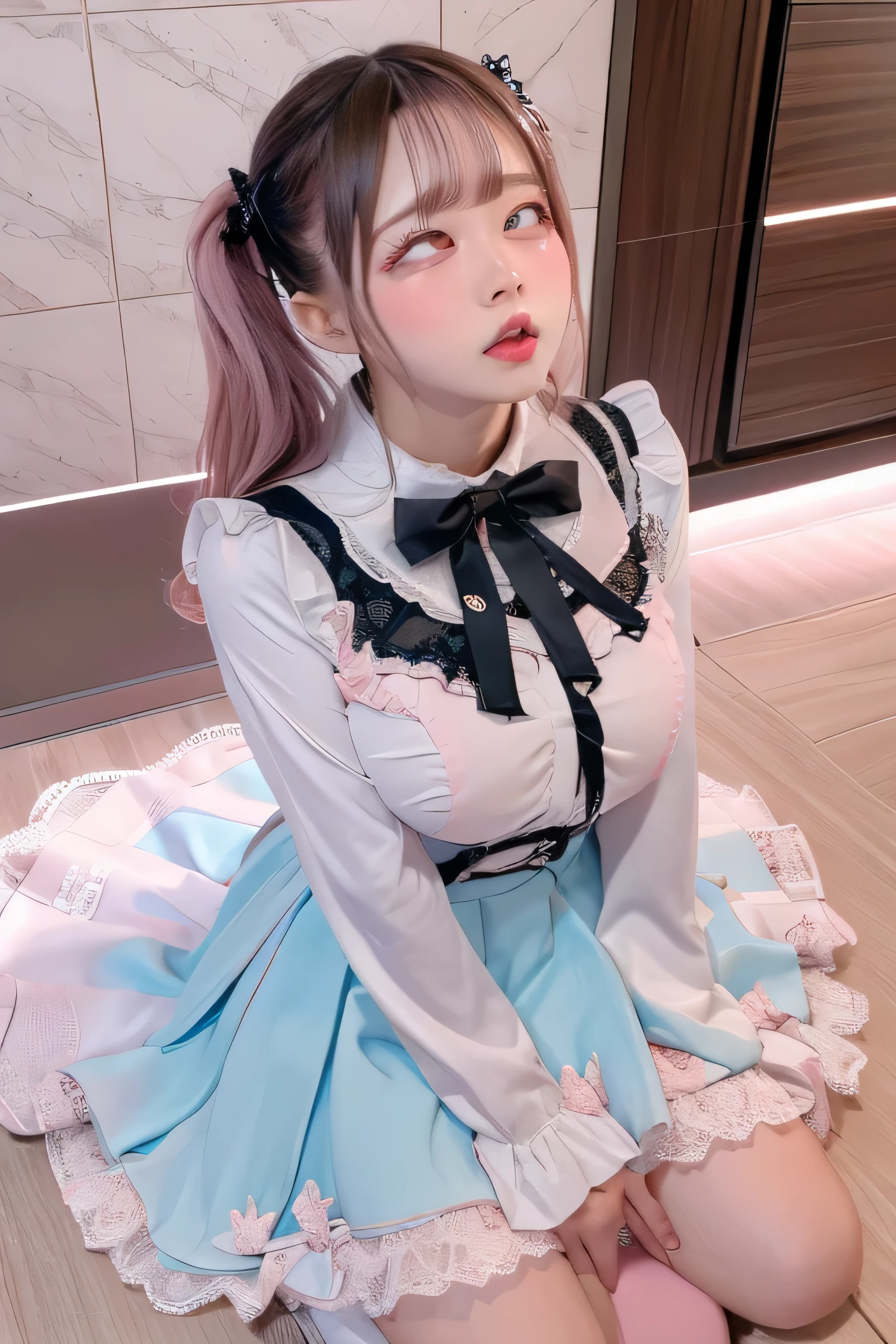 Korean beauty brainwashing Imaginary Big Breasts Defeated weak Yield Surrender Pink Eyes School Uniform Urinal Water High Resolution , masterpiece, Accurate, 最 high quality, high resolution model , high quality, textured skin, ultra high resolution, Soft Pastel Dress Delicate Lace and Embroidery . Long Fluffy Hair Loosely Tied .、corolla Light Blue or Pink 、 Long White or Pastel Colored Dress Art brainwashing Yield weak princess your ddler Big Breasts Clear incontinence Pee Ross Double Piece Ahegao
