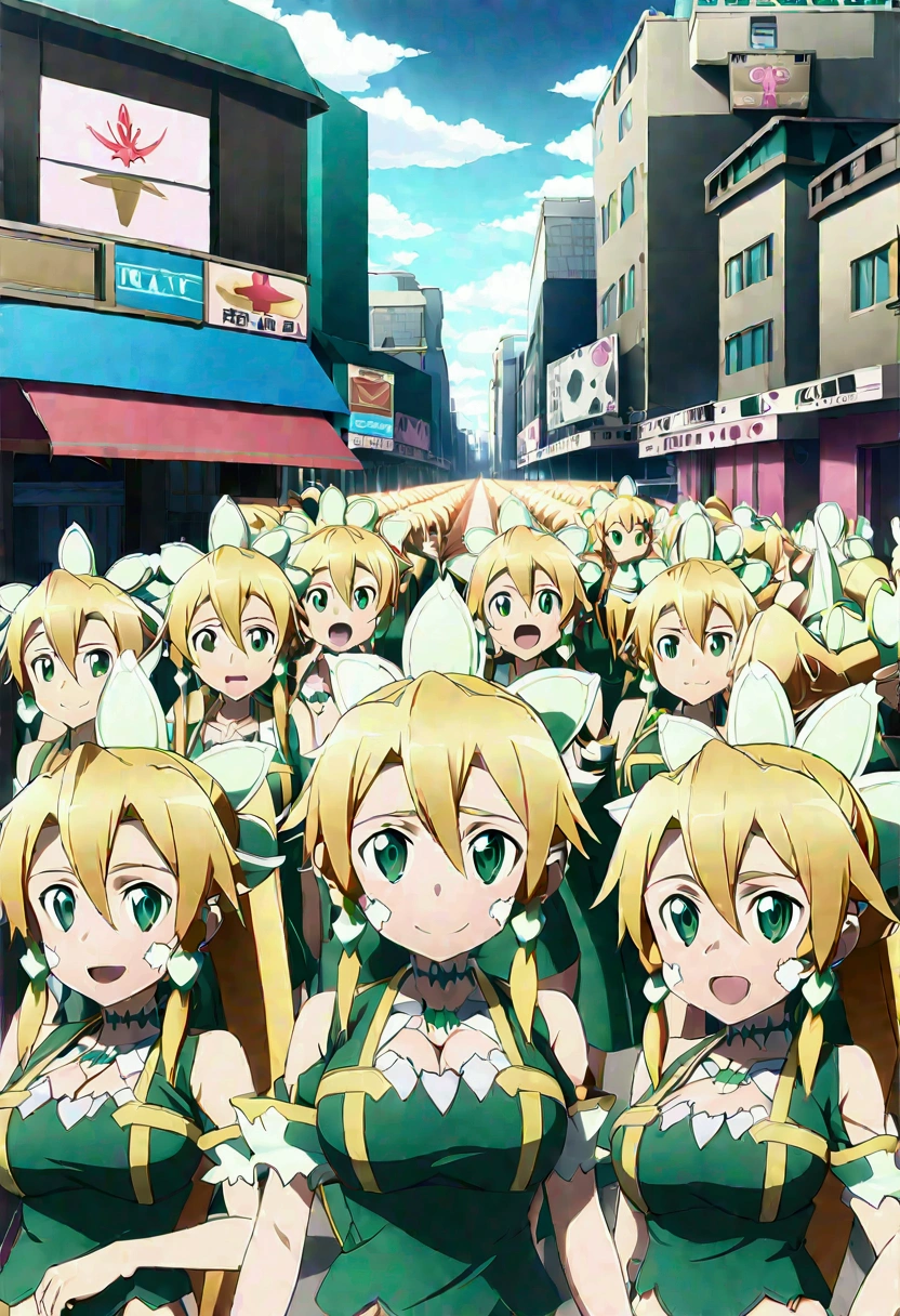 ((( leafa \(terraria\), sword art online))), masterpiece, best quality, very aesthetic, absurdres, anime artwork, anime style, key visual, vibrant, studio anime, highly detailed, large breasts(((An infinite number of girls with the same face and the same figure)))(((cloned face)))
(((similar identical twins)))
All the girls have the exact same face, The two have the same face and figure, as if they were mirror images