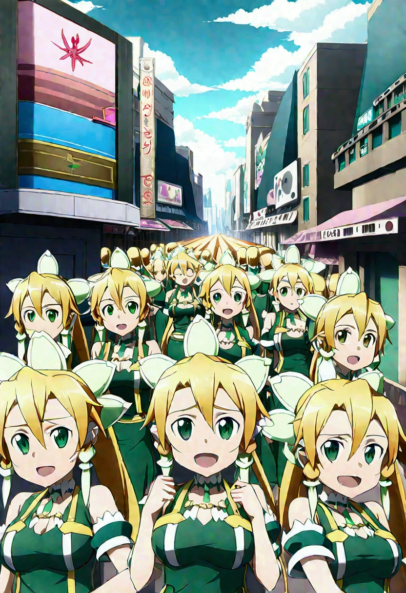 ((( leafa \(terraria\), sword art online))), masterpiece, best quality, very aesthetic, absurdres, anime artwork, anime style, key visual, vibrant, studio anime, highly detailed, large breasts(((An infinite number of girls with the same face and the same figure)))(((cloned face)))
(((similar identical twins)))
All the girls have the exact same face, The two have the same face and figure, as if they were mirror images