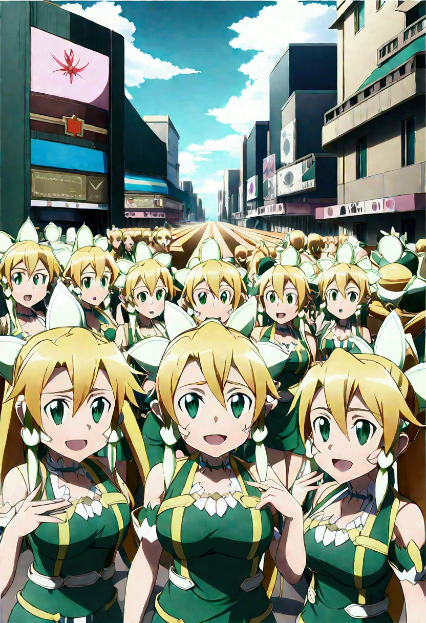 ((( leafa \(terraria\), sword art online))), masterpiece, best quality, very aesthetic, absurdres, anime artwork, anime style, key visual, vibrant, studio anime, highly detailed, large breasts(((An infinite number of girls with the same face and the same figure)))(((cloned face)))
(((similar identical twins)))
All the girls have the exact same face, The two have the same face and figure, as if they were mirror images