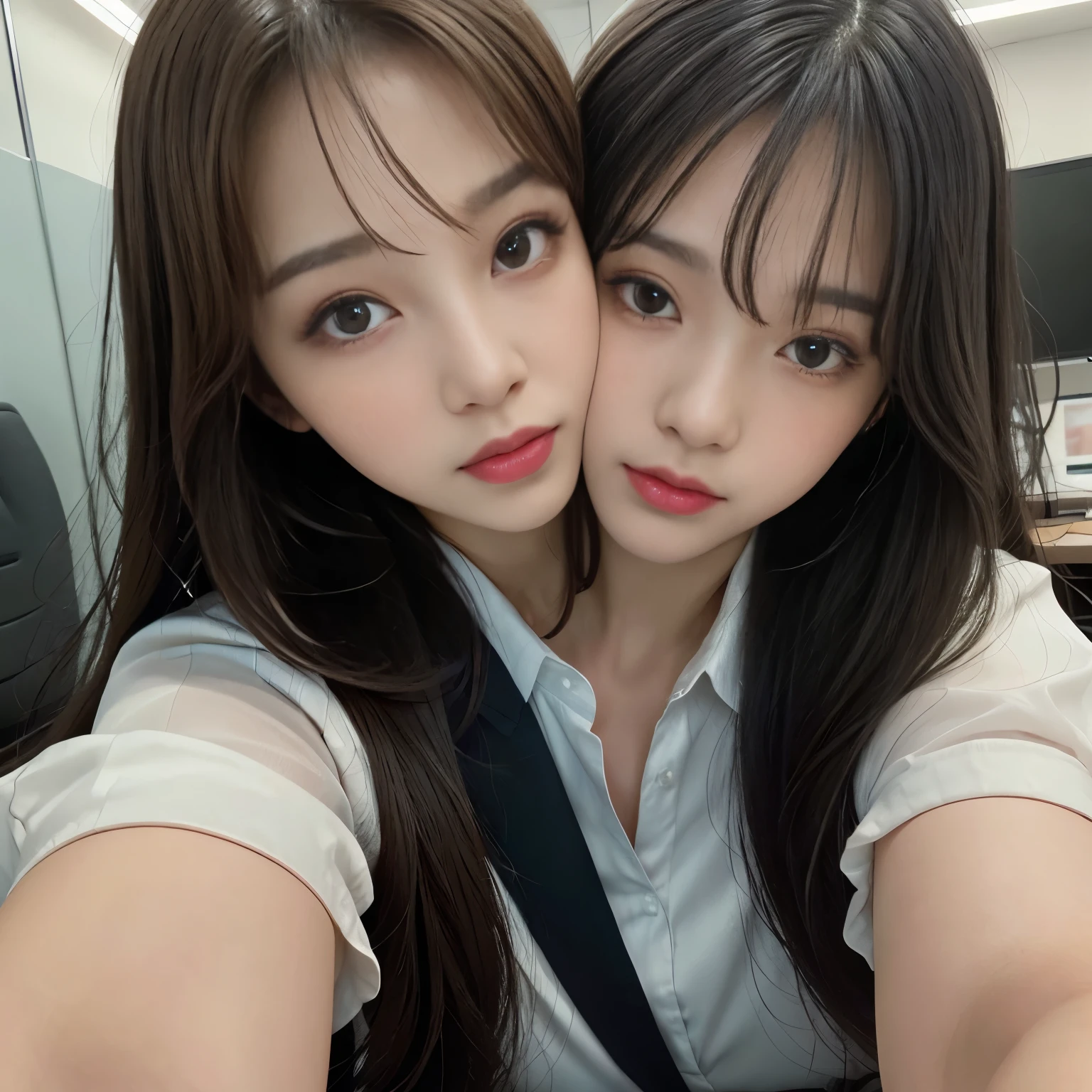 (8K,Raw photo、Raw photo、beste-Qualit、Master masterpiece:1.2)、ambient lights、ultra-detailliert、Super Resolution、(Hphotorealistic:1.5)、high resolution RAW color photos、professional photograpy、（Very beautiful and detailed night tree-lined avenue 1:1.37）((A beautiful moonlit night))、fullmoon、Very detailed and beautiful、Ultra-high image quality、High school girl in sailor suit、（Puffy cheeks）Detailed uniforms、Each face has its own distinctive features、Different face patterns、Farbe々Hairstyle、Brown hair fluttering in the night breeze、Hair swaying and sexy、Very detailed beautiful girl、（Pink Eye Shadow）、Red tie、Puffing up face、Pouting、Puffy face、He looks at me with his face puffed up.、Burikko、Buriko Pose