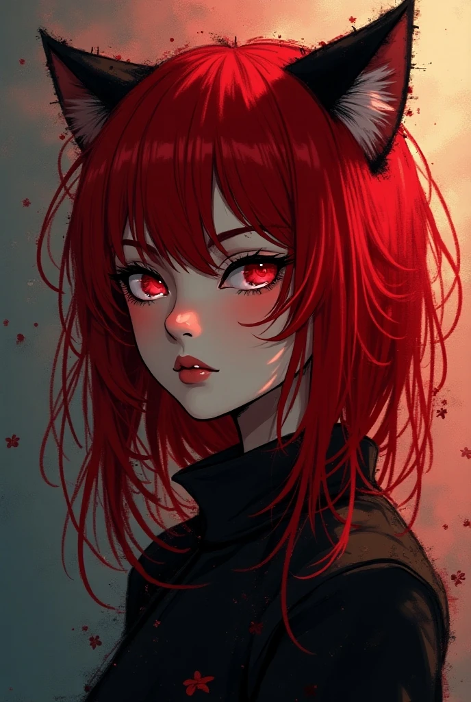 (masterpiece, high quality, best quality,  Official Art ,  Beautiful and Aesthetic:1.2),  1 Girl ,  red hair, cat ears, (Fault Art ), ( Digital Distortion ),   Pixelated Fragment  ,  Data Corruption ,Colored Noise,  Visual Confusion , Contemporary Aesthetics 