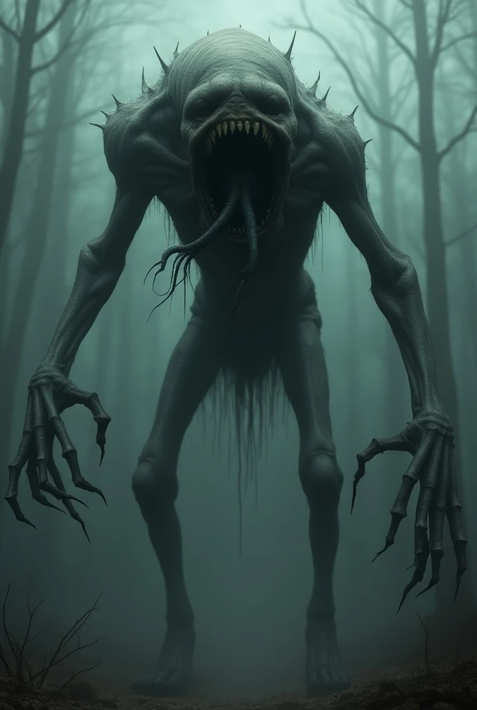 Sur-XL, Absurd, strange, Creepy, Fantastic, wonderful, foolish, Shadow person watching us in the dark scary forest々, heroic lighting, Folklore, Complex, Very detailed, real, Realistic, Digital Painting