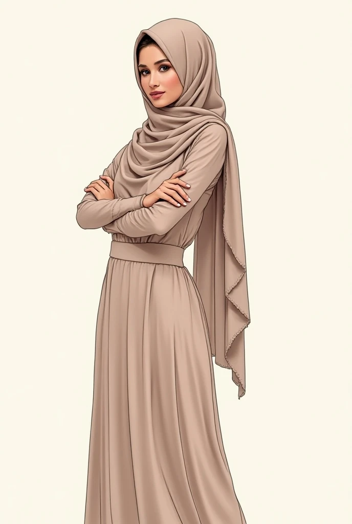A pic of an animated girl shows her back  wearing abaya and hijab and naqab  and a name fizza write on above of her in a stylish manner
