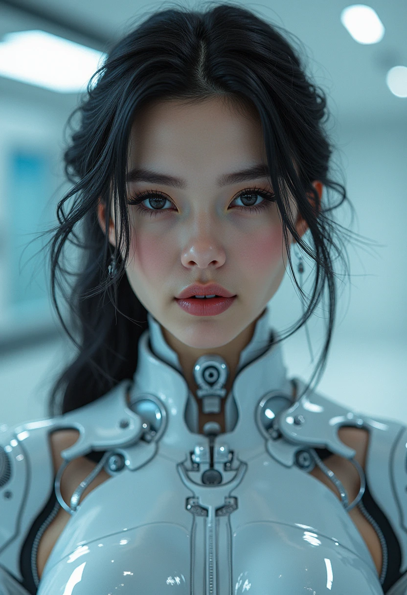 (masterpiece:1.2,Exceptional Quality,Mirror-like, movie-like experience, photorealistic:2.0,RAW Photos:2.0,Super detailed),8k,wallpaper,(Representing blueprints through holograms:2.0),(Beautiful woman:2.0),Female Cyborg,(Female Cyborg design:2.0),(Draw the front view:2.0),(Avant-garde design:2.0),(Drawing detailed blueprints:2.0),(Beautiful Face,beautiful eyes,Beautiful Hair),(3D Animation:2.0)