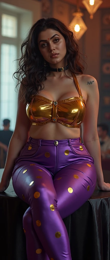 (A beautiful Goddesses, plain background, photoshoot, detailed face, athletic , navel,cute dress), (Photorealsitic:1.4), Raw , Sharp Re, Nikon D850 Film, Stock Photo , F1.6 Lenses Rich Colors ,Hyper Realistic, Life Like Textures, Dramatic Lighting ,Unreal Engine , ((Super Realistic Details))、Global Illumination, Shadows, Octane Rendering, 8K, Ultrasharp, Highly Detailed, Realistic Light, Ink Color Art, Ink Sketch Art, thong strings ((huge perky breasts, deep cleavage 1.8)) smiling , (yellow colour proper full lace netted pyjamas))(( pyjamas shorts ,)) ((oily skin, oily body, shiny skin))woman, standing, ((one hand on breast, chin up, seductive Poses, sexy, cameltoe 1.8)) sitting (((one hand on crotch, one hand behind head)))((hairy armpits))