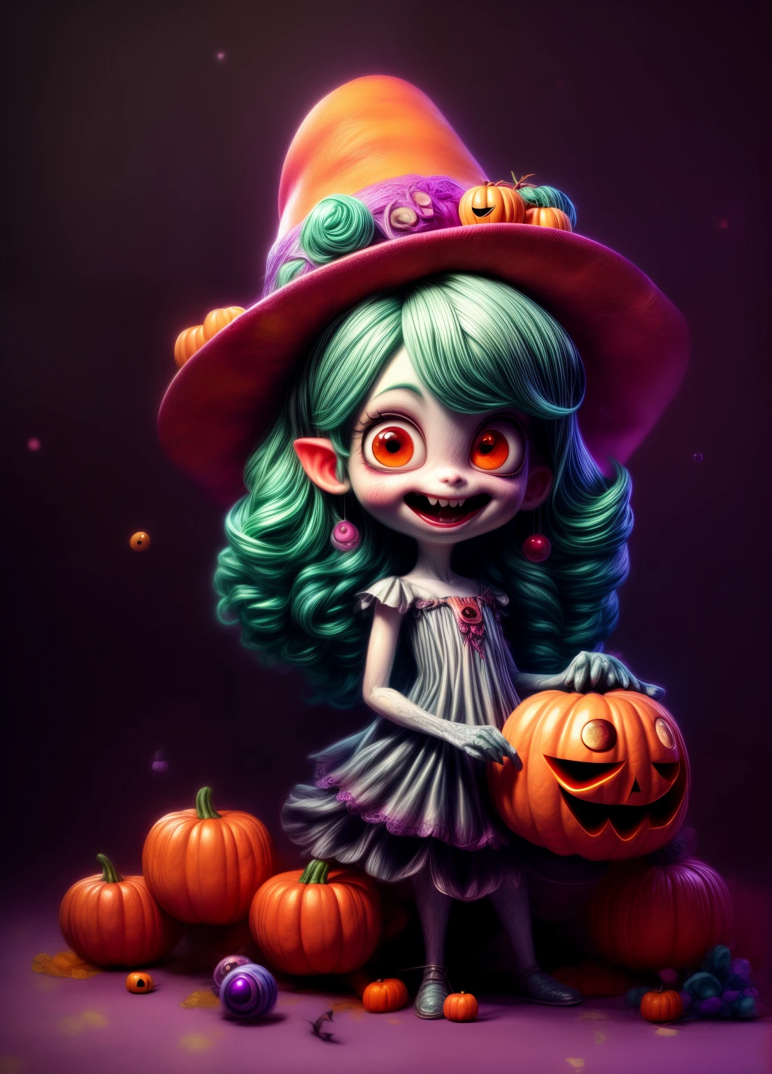 ute monster girl, adorable monster, 1girl, beautiful detailed face, beautiful detailed eyes, beautiful detailed lips, long eyelashes, smiling, happy expression, monster friends, Halloween, colorful, vibrant colors, fantasy, digital painting, concept art, highly detailed, 8k, photorealistic, masterpiece, award winning
,cute smiling monster bgirl, adorable monster girl Halloween monster, cute and spooky monster, cute smiling monster girl, cute and wacky monster girl, adorable monster girl, monster girl with monster friends, monster girl with lots of cute and colorful little slimes, wacky monster, monster creature, monster girl with big eyes, monster girl with colorful hair, monster girl in a playful pose, monster boy with a friendly expression, playful monster, cute monster character, bright colors, pastel colors, soft lighting, fantasy art, digital painting, Artstation quality, 8k, highly detailed, intricate details, clean lines, smooth shading, painting style, happy Halloween