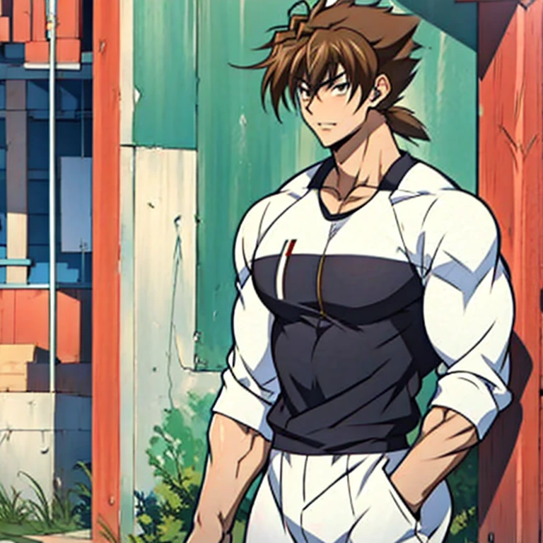 solo, 1boy, Tall, Handsome, Muscular, very masculine, broad shoulders, Issei Hyodou