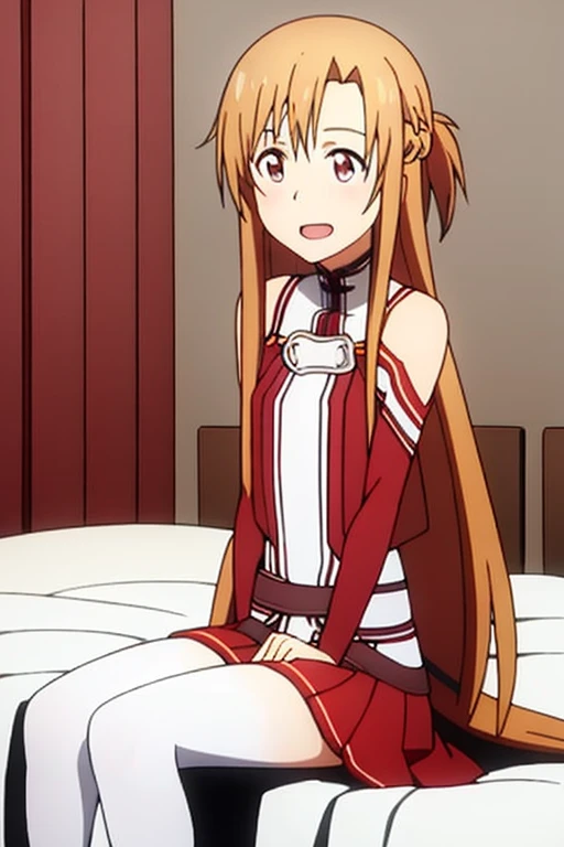 ((Highest quality)), ((masterpiece)), (be familiar with), Perfect Face, indoor, Bedroom, Watching the audience,
One woman, Yuuki Asuna,
Open Mouth, Ecstatic expression, blush, smile,
Small breasts, Flat Chest, , , child, Girl,
Long Hair, Long Hair,
Fully nude, Nipples exposed, Sex with a man with a big dick, 膣内ejaculation, Semen is taken, Insert a into your, Sex in the missionary position, , Leg spread,