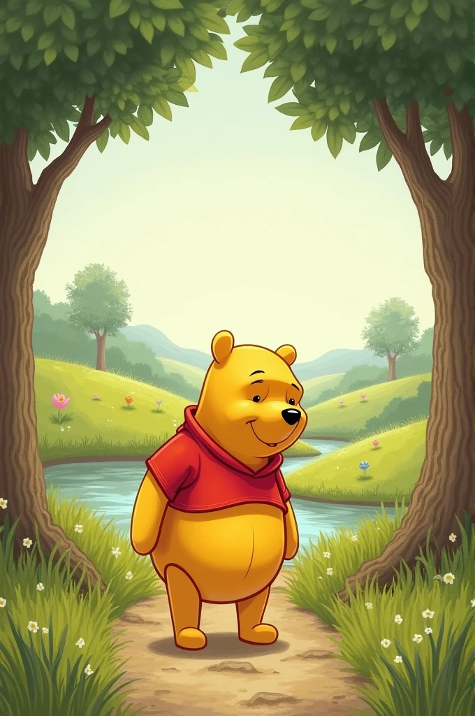 Emilio Osiel&#39;s logo in a circular shape with a Winnie the Pooh theme and a blue background 