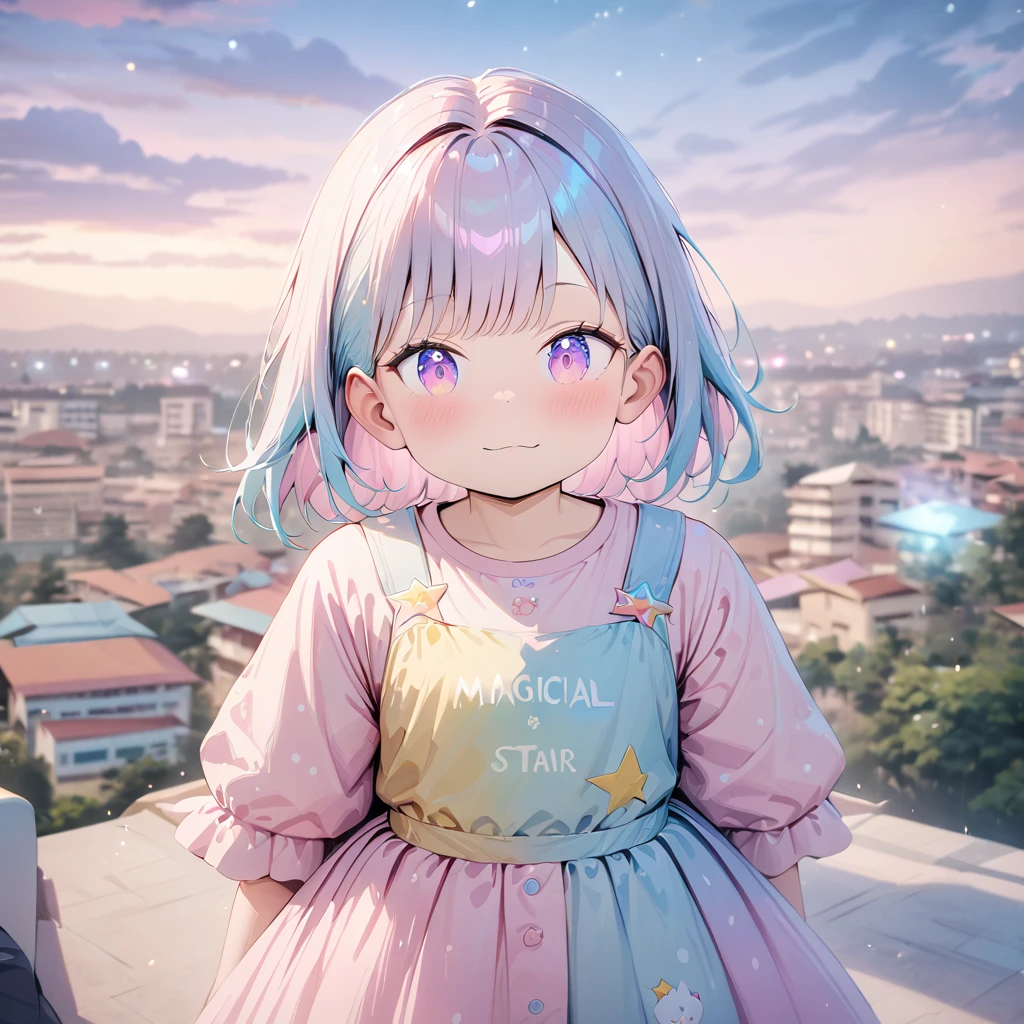 (Best Quality,4K,8k, Kampala,masterpiece:1.2),  Ultra Details , Realistic, cute, Cute, Adorable,  pastel colors ,  anime style,  soft writing,  Vivid Color Style , fantasy background, Shining Star, Magical atmosphere