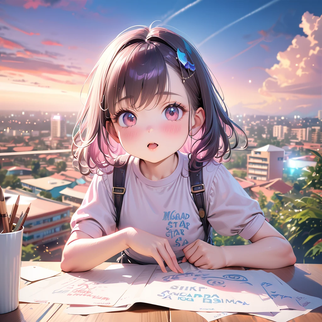 (Best Quality,4K,8k, Kampala,masterpiece:1.2),  Ultra Details , Realistic, cute, Cute, Adorable,  pastel colors ,  anime style,  soft writing,  Vivid Color Style , fantasy background, Shining Star, Magical atmosphere